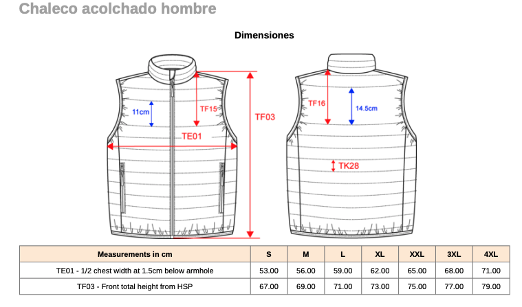 Chaleco Acolchado 430 gr/m² Azul Navy - Imagen 3