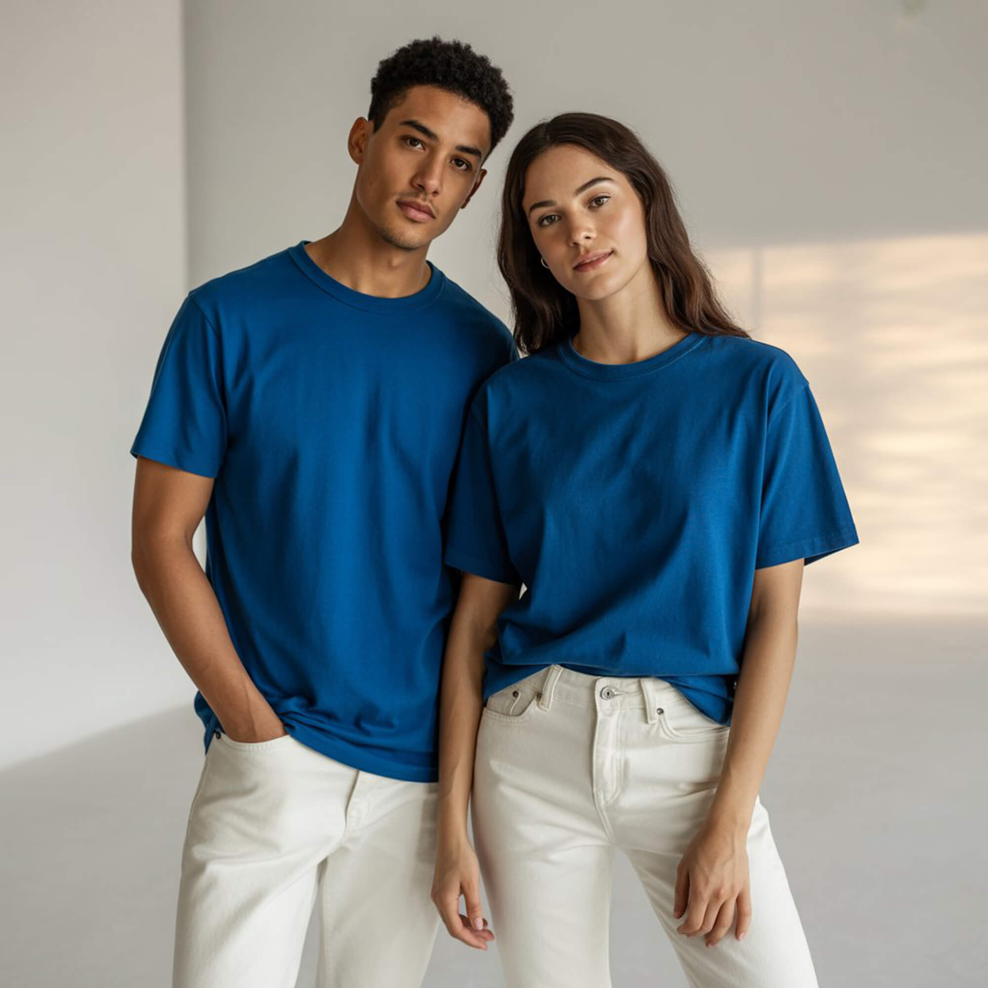 Camiseta EcoBoss Premium Sea Blue 180g/m²