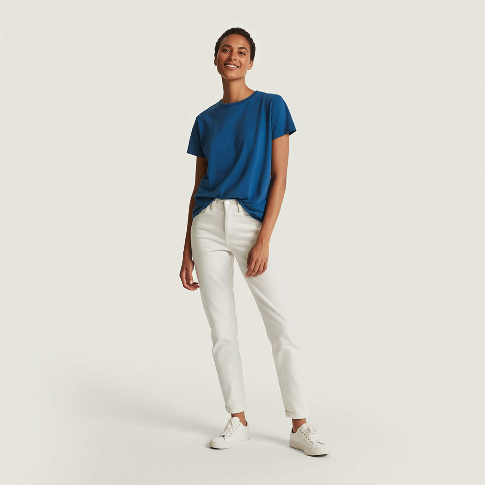 Camiseta EcoBoss Premium Sea Blue 180g/m² - Imagen 5