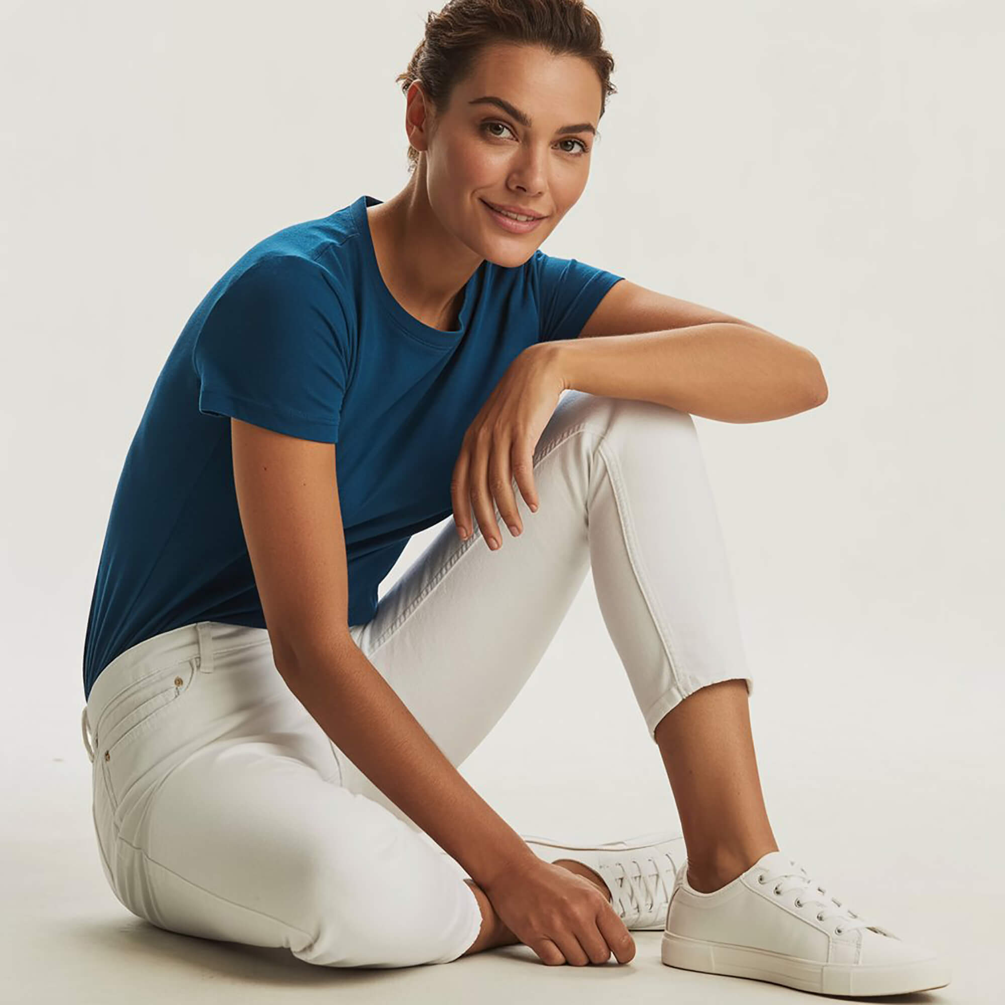 Camiseta EcoBoss Premium Sea Blue 180g/m² - Imagen 6