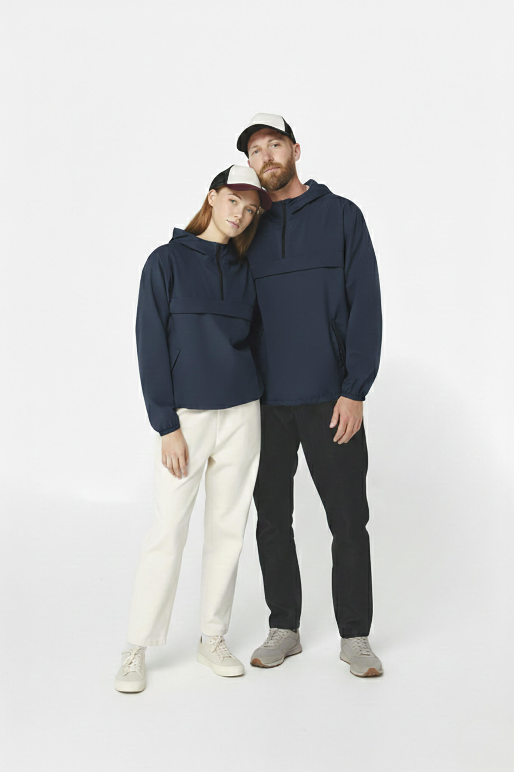 Chaqueta Cortavientos Impermeable – 100% Poliéster Reciclado Azul Navy - Imagen 2