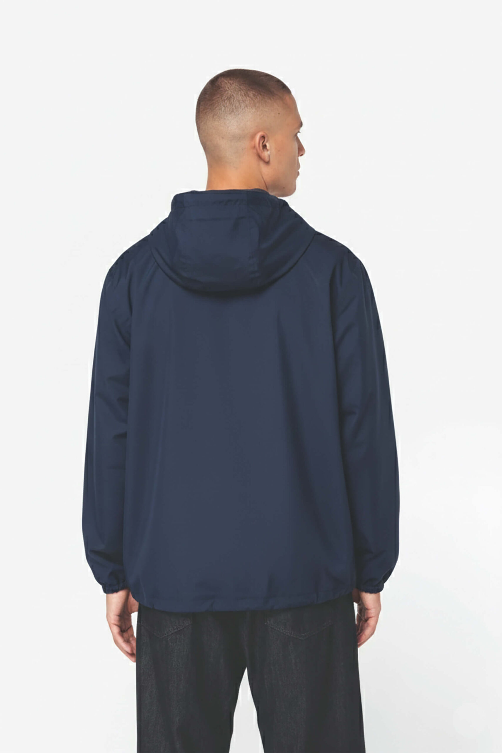 Chaqueta Cortavientos Impermeable – 100% Poliéster Reciclado Azul Navy - Imagen 3